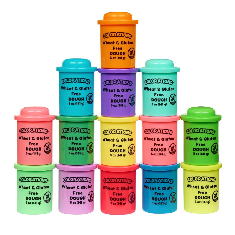 Colorations Wheat & Gluten Free Dough Variety Pack - 14 Colors (5 oz Each) | Non-Toxic, Play Dough, Bulk Set, Sensory Kit, Party Favors, Classroom Pack