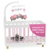 Baby Doll Crib for 14"-19" Dolls with Spinning Mobile Elephant Bedding & Lovey  Doll NOT Included  Emily Rose Nursery Furniture Fits American Girl Our Generation Bitty Baby view 1