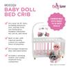 Baby Doll Crib for 14"-19" Dolls with Spinning Mobile Elephant Bedding & Lovey  Doll NOT Included  Emily Rose Nursery Furniture Fits American Girl Our Generation Bitty Baby view 2