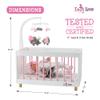 Baby Doll Crib for 14"-19" Dolls with Spinning Mobile Elephant Bedding & Lovey  Doll NOT Included  Emily Rose Nursery Furniture Fits American Girl Our Generation Bitty Baby view 4