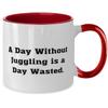 A Day Without Juggling is a Day Wasted. Two Tone 11oz Mug, Juggling Present From Friends, Fancy Cup For Friends, Juggling equipment, Juggling props, Juggling balls, Juggling clubs, Juggling scarves, view 2
