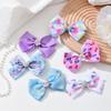 12 Pcs 5 Inch Hair Bows for Girls,Colorful Rainbow Heart Girls Hair Bows Grosgrain Ribbon Hair Bow With Alligator Clips for Toddlers Little Children Kids Teens view 4