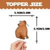 18pcs Brown Glitter Dessert Cupcake Topper Pet Capybara Theme Decorations Baby Shower Boys Girls Happy Birthday Party Decor Supplies view 2