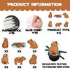 18pcs Brown Glitter Dessert Cupcake Topper Pet Capybara Theme Decorations Baby Shower Boys Girls Happy Birthday Party Decor Supplies view 4