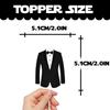18pcs Black Glitter Men's Suit Dessert Cupcake Topper The Man The Myth The Legend Theme Decor Supplies Boys Men Happy Birthday Father's Day Family Party Decorations view 2