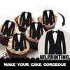 18pcs Black Glitter Men's Suit Dessert Cupcake Topper The Man The Myth The Legend Theme Decor Supplies Boys Men Happy Birthday Father's Day Family Party Decorations view 3