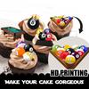 18pcs Glitter Billiards Dessert Cupcake Topper Sport Theme Decor Supplies Men Boys Girls Happy Birthday Decorations view 3