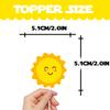 18pcs Gold Glitter Sun Cupcake Topper Weather Theme Decor Supplies Baby Shower Girls Boys Happy Birthday Party Decorations view 2