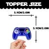 18pcs Blue Glitter Dessert Cupcake Topper Game Console Play Gaming sports Lets Glow Crazy Party Theme Decor Supplies Boys Girls Party Decoration view 2