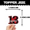18pcs Red Glitter Dessert Cupcake Topper 13 Birthday Party Theme Decor Supplies Boys Girls Happy 13th Birthday Party Decoration view 2
