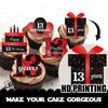 18pcs Red Glitter Dessert Cupcake Topper 13 Birthday Party Theme Decor Supplies Boys Girls Happy 13th Birthday Party Decoration view 3