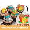18pcs Dessert Cupcake Topper Gardening Tool Summer Theme Decor Supplies Men Women Happy Birthday Party Decorations view 3