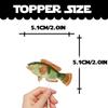 18pcs Glitter Fish Dessert Cupcake Topper Go Fishing Theme Decorations Baby Shower Boys Girls Happy Birthday Party Decor Supplies view 2