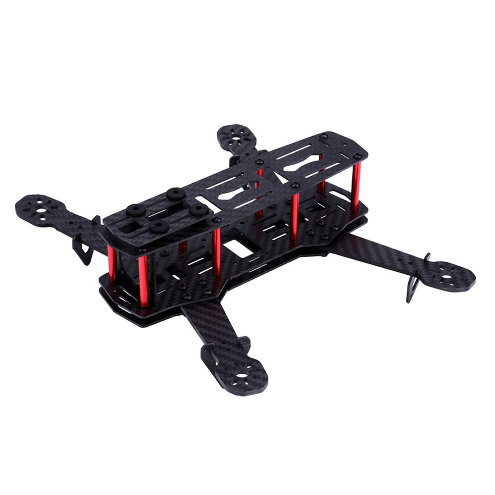 Drone Frame Kit with Screws, 2Types 250MM Quadcopter, FPV Racing Drone Kit Compatible with QAV250, Airframe for DIY Drone(Carbon Fiber)