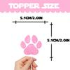 18pcs Pink Glitter Dog Paw Dessert Cupcake Topper Dog Pet Adoption Theme Decor Supplies Baby Shower Boys Girls Happy Birthday Party Decorations view 2