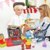 G.C Kids Cash Register Toy Pretend Play with Real Calculator Sound Scanner/Shopping Cart/Food/Play Money, Learning Counter Grocery Store Playset Toys Gift for Kid Boy Girl Age 3 4 5 6 7 8 Years Old view 4