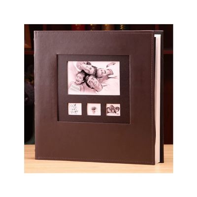 DANCOLOR 6 Inch 600 Pocket Photo Album PU Leather Cover Large Capacity Family Children Baby Growth Wedding Memory Insert Albums (Color : Auburn, Size : 6 inch)