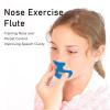 Kids Nose Flute, Plastic Flute Dark Blue Nose Training Whistle for Nose Throat Controlling Improve Speech Clarity view 2