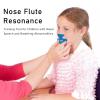 Kids Nose Flute, Plastic Flute Dark Blue Nose Training Whistle for Nose Throat Controlling Improve Speech Clarity view 3