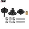 Aliuminum Alloy TRX4M Transmission 11T Pinion Gears Set with Gearbox Housing Mount Plate for 1/18 RC Crawler 97054-1 Defend 97074-1 Bronc TRX4-M Upgrades (Gears+Case(Blue)) view 2