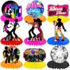10Pcs 70s Disco Honeycomb Centerpieces Disco Fever Party Decorations Dancing Queen Party Table Centerpieces 70s Party Supplies 1970s Disco Party Centerpieces for Table view 1