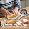 Lehoo Castle Play Food Sets for Kids Kitchen, Wooden Toys Food for Toddlers 3+, Pretend Picnic Play Set, Cutting Food Toys, Gift for Girls Boys 3 4 5 6 view 3