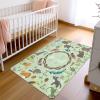 Duckbe Personalized Baby Rug ABC Playing Mat Crawling Rug Custom Bedroom Decoration Floor Area Rugs Nursery Mats for Baby Girl Boy Unisex Toddlers Baby Shower Birthday Gift Green Animal(24"X35") view 1