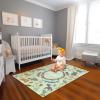 Duckbe Personalized Baby Rug ABC Playing Mat Crawling Rug Custom Bedroom Decoration Floor Area Rugs Nursery Mats for Baby Girl Boy Unisex Toddlers Baby Shower Birthday Gift Green Animal(24"X35") view 4