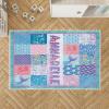 Duckbe Custom Baby Rug Playing Mat Crawling Rug Personalized Bedroom Decoration Floor Area Rugs Nursery Mats for Baby Girl Boy Unisex Toddlers Blue Pink Mermaid(24"X35") view 3