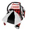 Personalized Baby Car Seat Canopy for Babies with Name, Custom Farm Life Car Seat Covers for Boys Girls, Opening Minky Nursing Breastfeeding Stroller Cover Carseat Canopies for Infant Newborn view 2