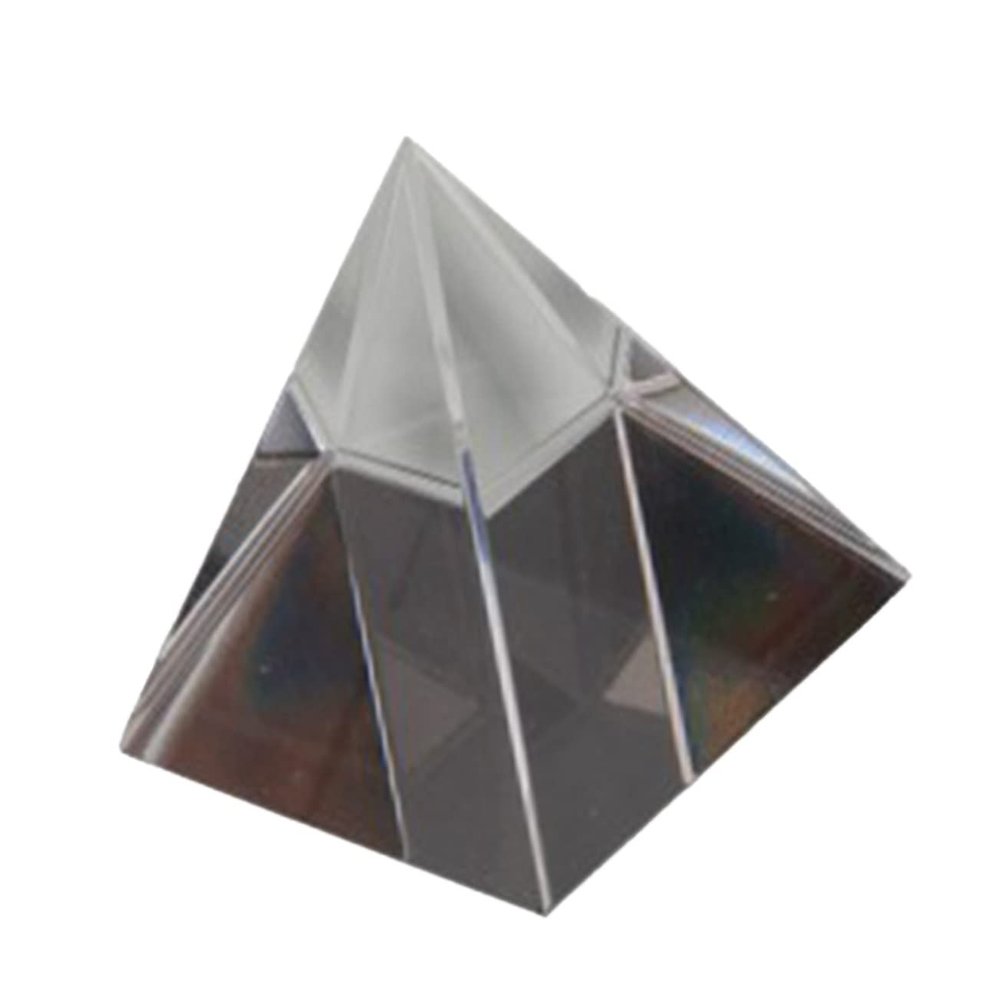 ULTECHNOVO 1pc Labs Equilateral Crystal Rainbow Maker Dispersion Prism Crystal Pyramid Prism Desk Ornament Glass Lens Desk Glass Pyramid s