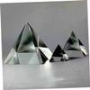 ULTECHNOVO 1pc Labs Equilateral Crystal Rainbow Maker Dispersion Prism Crystal Pyramid Prism Desk Ornament Glass Lens Desk Glass Pyramid s view 3