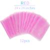 Jmkcoz 12pcs Square Juggling Silk Dance Scarves Magic Tricks Performance Props Accessories Movement Scarves Rhythm Band Scarf 24 by 24 Inches (Pink) view 2