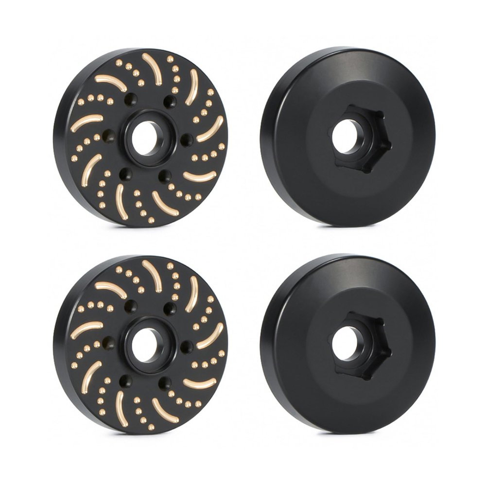 4Pcs TRX4 Brass Wheel Weights TRX6 Counterweights Portal Axle Housing for 1/10 RC Crawler TRX4 Upgrades(Part H)