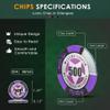 ORIENGEAR Poker Chips Professional, 50 Pcs 14 Gram Poker Chips Composite with Clear Denomination, Numbered Chips for Casino Card Game, Blackjack, Roulette Games, for Poker Lover, 8 Color view 2