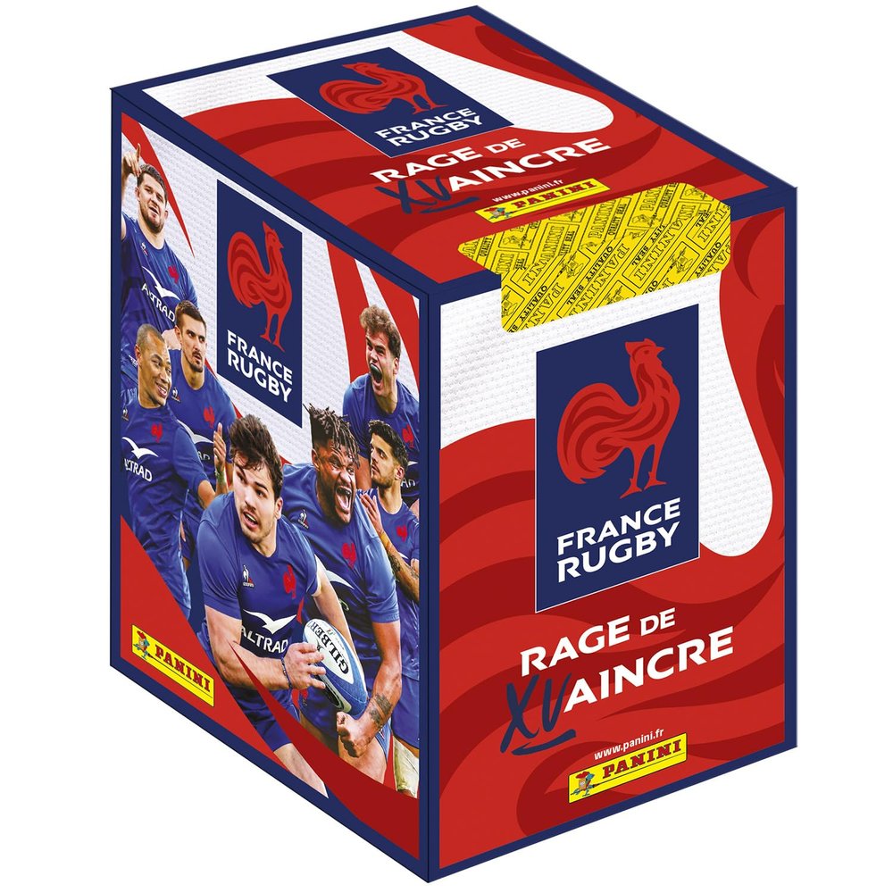 Panini Rugby Team France-Rage de Vaincre Box of 36 Pouches, 004729BOX36F