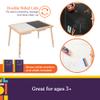 Special Supplies Kids Sensory Table Set with Deep Water and Sand Bins, Writable Lids, Chalk and Dry Erase Markers for Active, Hands-On Learning, Fun Play, Arts and Crafts - Pine Wood (2 Bins) view 2