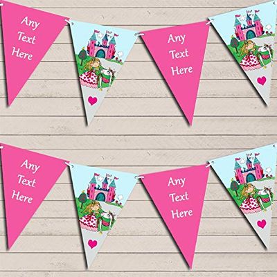 Princess & Unicorn Personalized Any Age Kids Children's Birthday Party Bunting - Hanging Party Decoration - Birthday Party Banner Garland | Decorative Party Supplies
