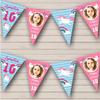 10th Girl Kids Children's Unicorn Rainbow Pink Photo Personalized Any Age Kids Children's Birthday Party Bunting - Hanging Party Decoration - Birthday Party Banner Garland | Decorative Party Supplies view 1