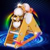 Aluminum Alloy Ferris Wheel Top Yellow Aluminum Alloy Top with Tripod, Stress Relief Hand Held Toy for Kids and Adults view 2