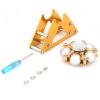Aluminum Alloy Ferris Wheel Top Yellow Aluminum Alloy Top with Tripod, Stress Relief Hand Held Toy for Kids and Adults view 3