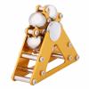 Aluminum Alloy Ferris Wheel Top Yellow Aluminum Alloy Top with Tripod, Stress Relief Hand Held Toy for Kids and Adults view 4