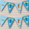 1st Boy Kids Children's Football Sport Yellow Photo Personalized Any Age Kids Children's Birthday Party Bunting - Hanging Party Decoration - Birthday Party Banner Garland | Decorative Party Supplies