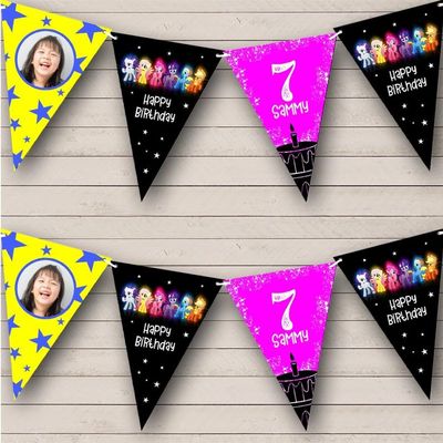 My Little Pony Cartoon Photo Age Personalized Any Age Kids Children's Birthday Party Bunting - Hanging Party Decoration - Birthday Party Banner Garland | Decorative Party Supplies