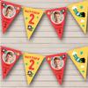 2nd Boy Kids Children's Superhero Red Photo Red Personalized Any Age Kids Children's Birthday Party Bunting - Hanging Party Decoration - Birthday Party Banner Garland | Decorative Party Supplies view 1