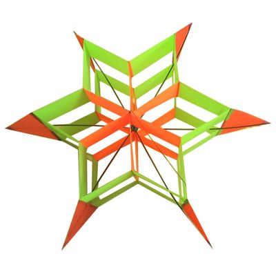 Homoyoyo Plum Blossom Kite Colorful Hexagon Outdoor Toy for Boys and Girls Adults Cloth Fiberglass Design Fun Activity for Family Gatherings Random