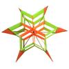 Homoyoyo Plum Blossom Kite Colorful Hexagon Outdoor Toy for Boys and Girls Adults Cloth Fiberglass Design Fun Activity for Family Gatherings Random view 1