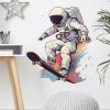 RoyoLam Skater Astronaut Wall Sticker Nursery Skateboarding Wall Decal for Kid Boy Baby Removable Peel and Stick Wall Art Home Decor Decoration for Classroom Preschool Playing Room Living Room Bedroom view 1