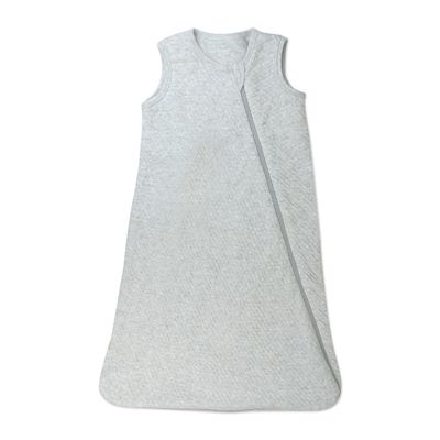HonestBaby Organic Cotton Matelasse Wearable Blanket, Light Gray Heather, Small