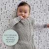HonestBaby Organic Cotton Matelasse Wearable Blanket, Light Gray Heather, Small view 2